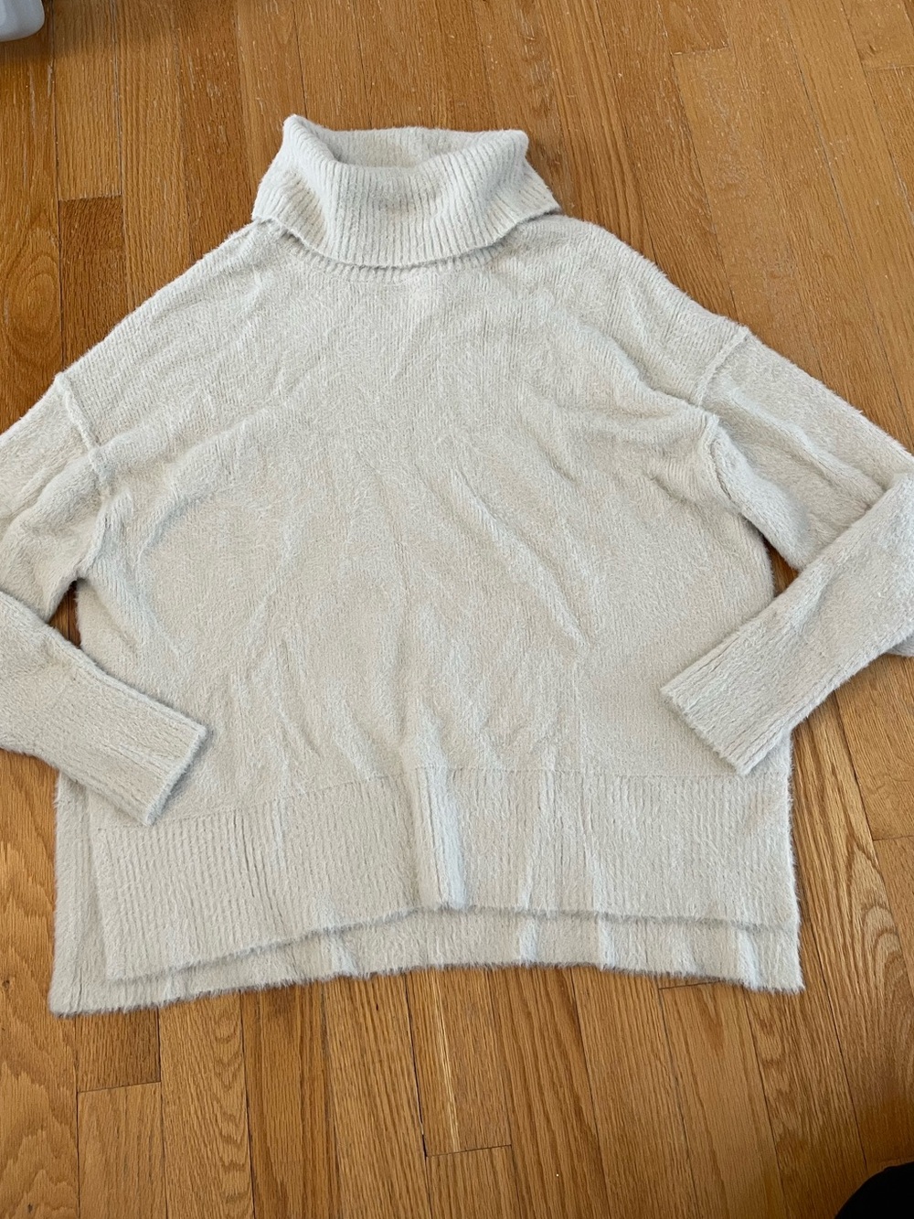 aerie Cream Cowl Turtleneck Sweater
